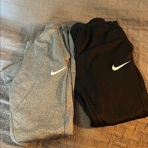 Nike Kids' Black and Gray Joggers